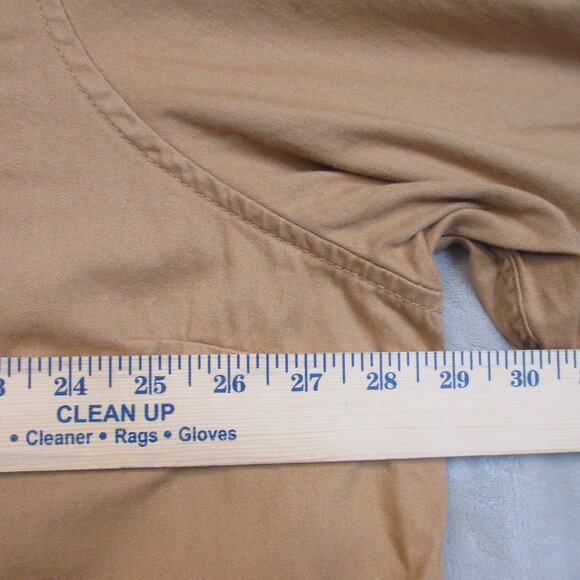 L.L.Bean Women's Chamois Cotton Button Up Shirt Mustard Yellow Outdoor Size 3X - Picture 9 of 11